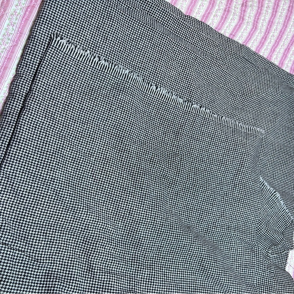 Vintage Black  and White Houndstooth fabric- 36” wide - 5 1/4 yards- new